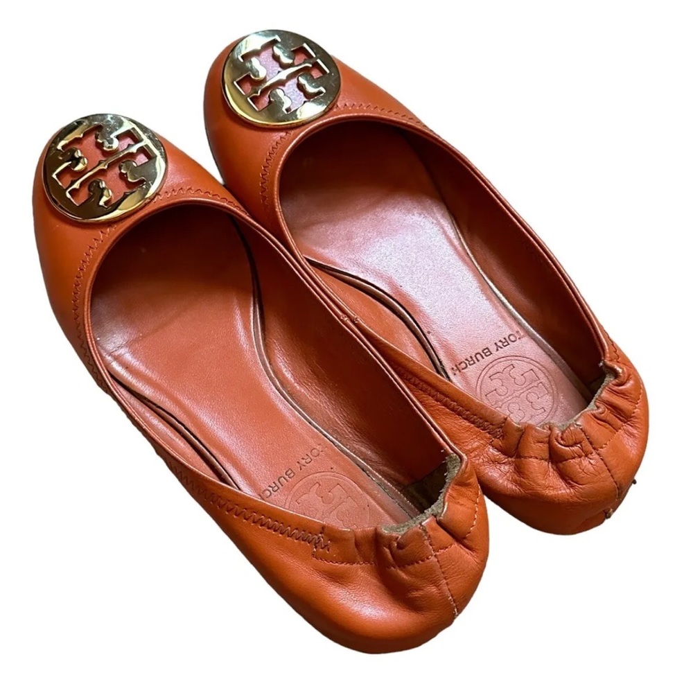 Tory Burch Reva Leather Flats Women’s Size 7